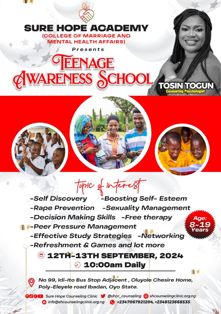 TEEN-AGE AWARENESS SCHOOL 2024 EDITION!